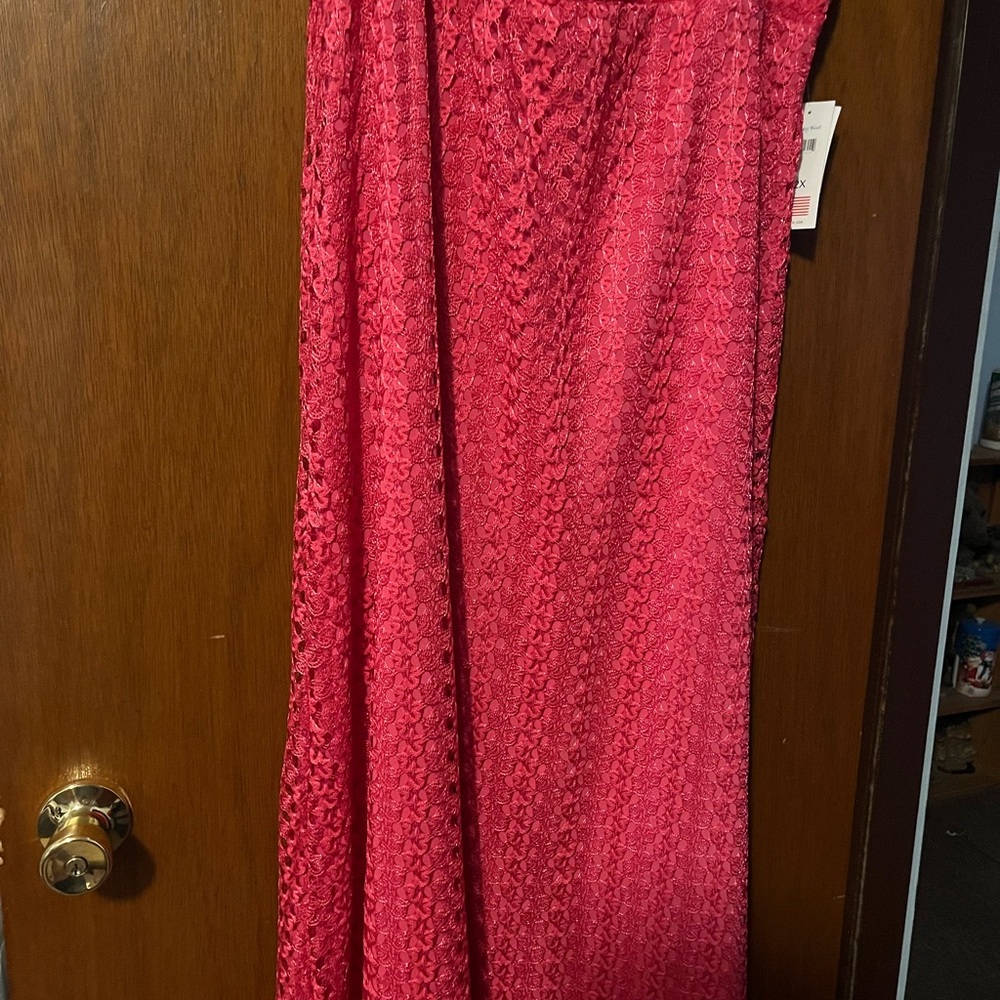 Elegant Red Lace Skirt